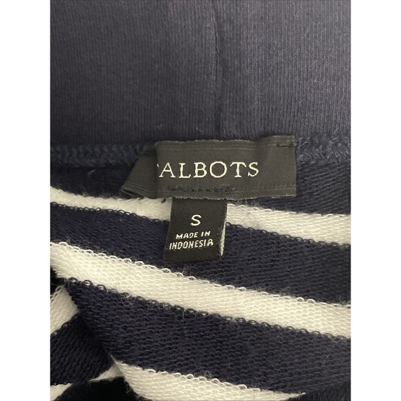 TALBOTS Women’s Skirt Sz S A-Line Striped Stretch Cotton Blend Elastic Waist - Picture 7 of 8